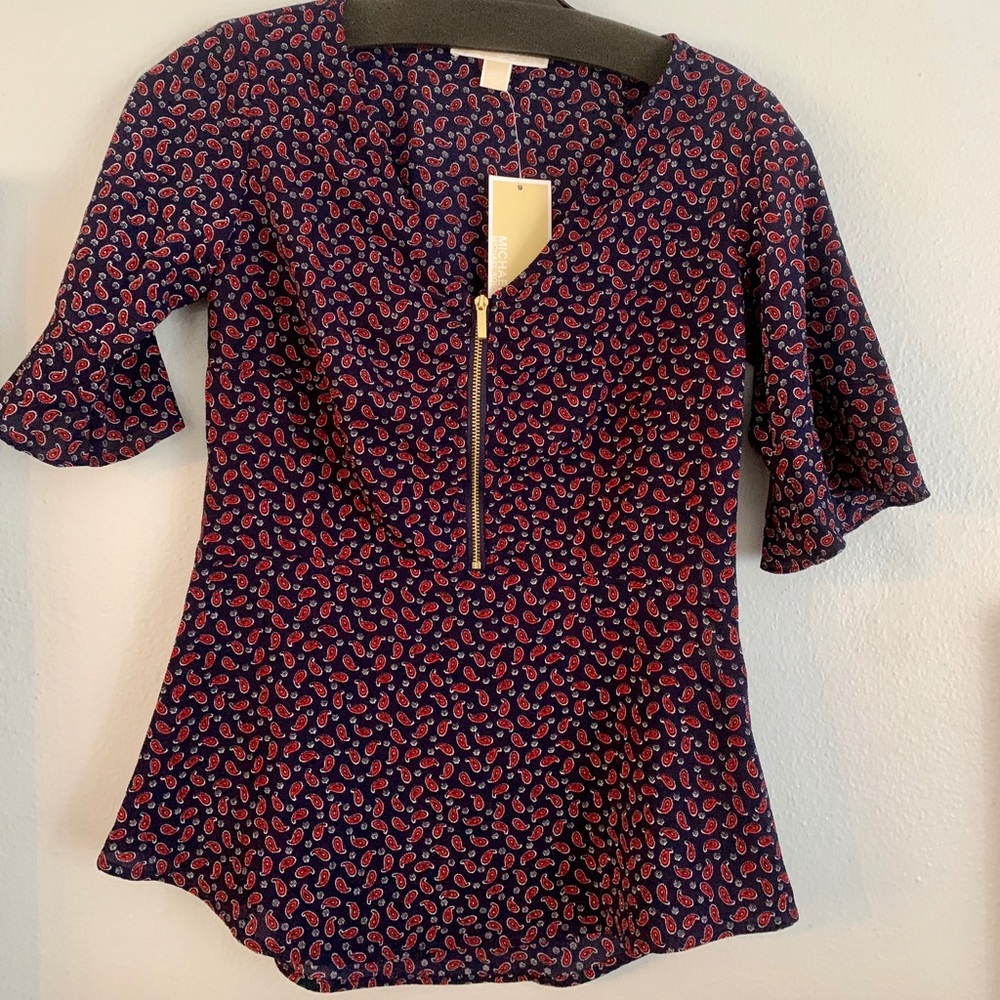 Michael Kors flutter zip top